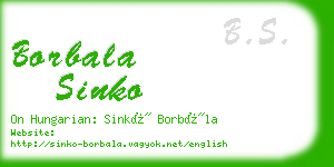 borbala sinko business card
