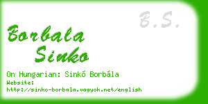 borbala sinko business card